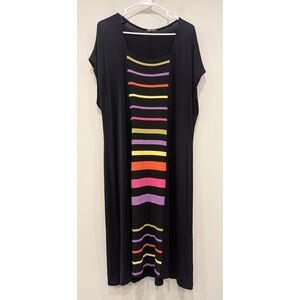 Annikki Karvinen Made In Finland Black Midi Dress Size XL